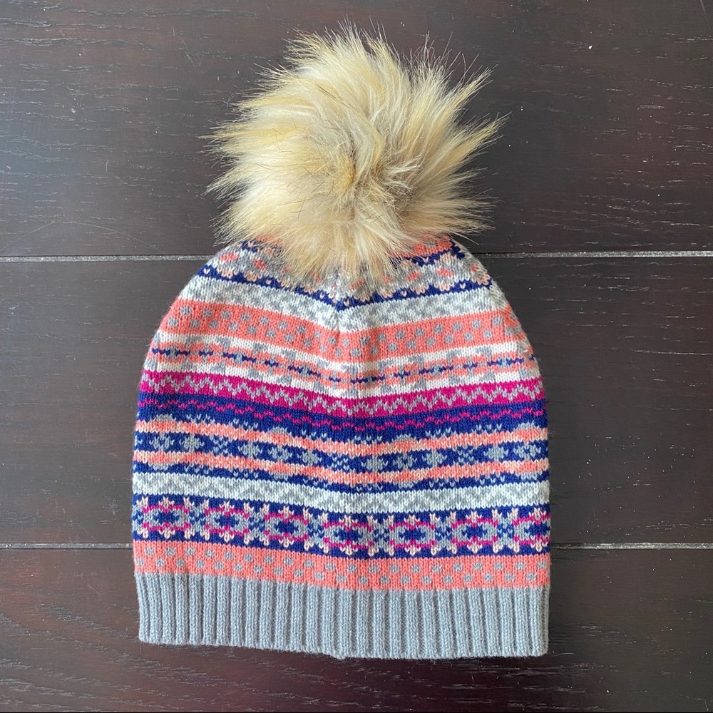 J. Crew Fair Isle Pom Pom Winter Beanie